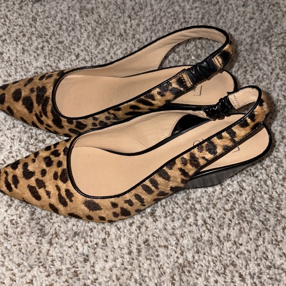 Cheetah print Franco Sarto cow skin sling backs. Worn once to small. - Picture 3 of 5